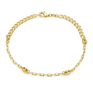 Boho Foot Lace Chain Anklet Ankle Bracelet 18K Gold Plated Brass 9-10 Inch Brazil