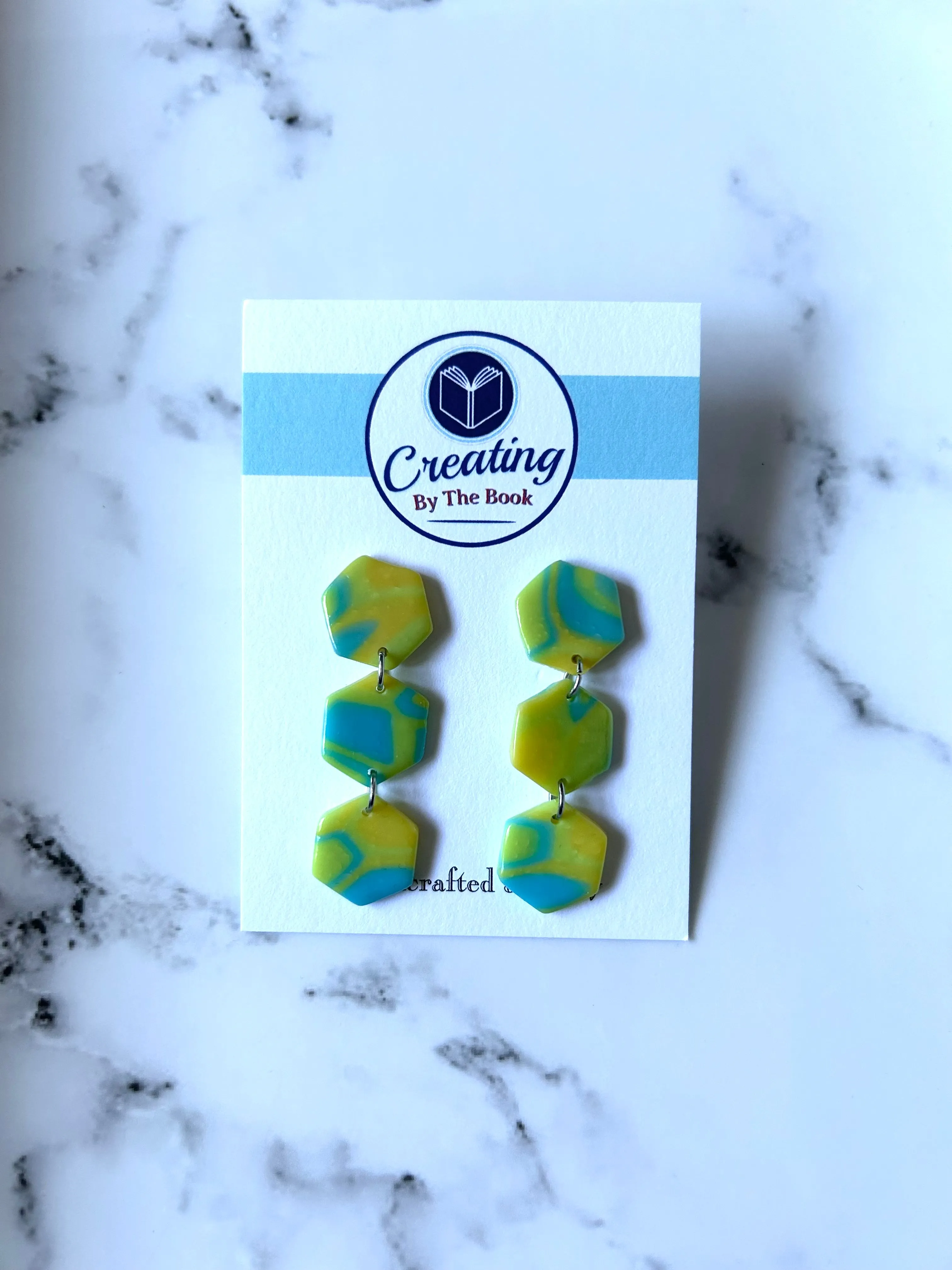 Bright Blue and Green Chloe Earrings