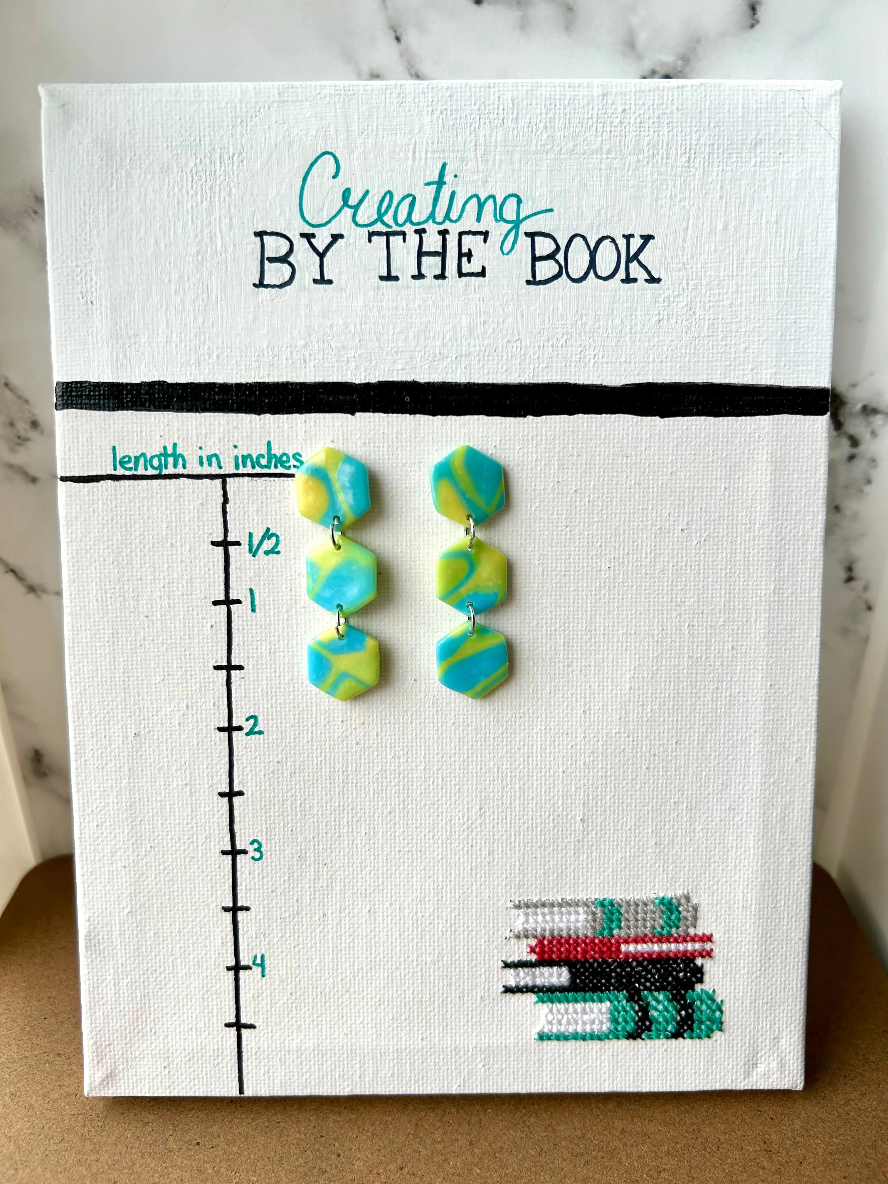 Bright Blue and Green Chloe Earrings