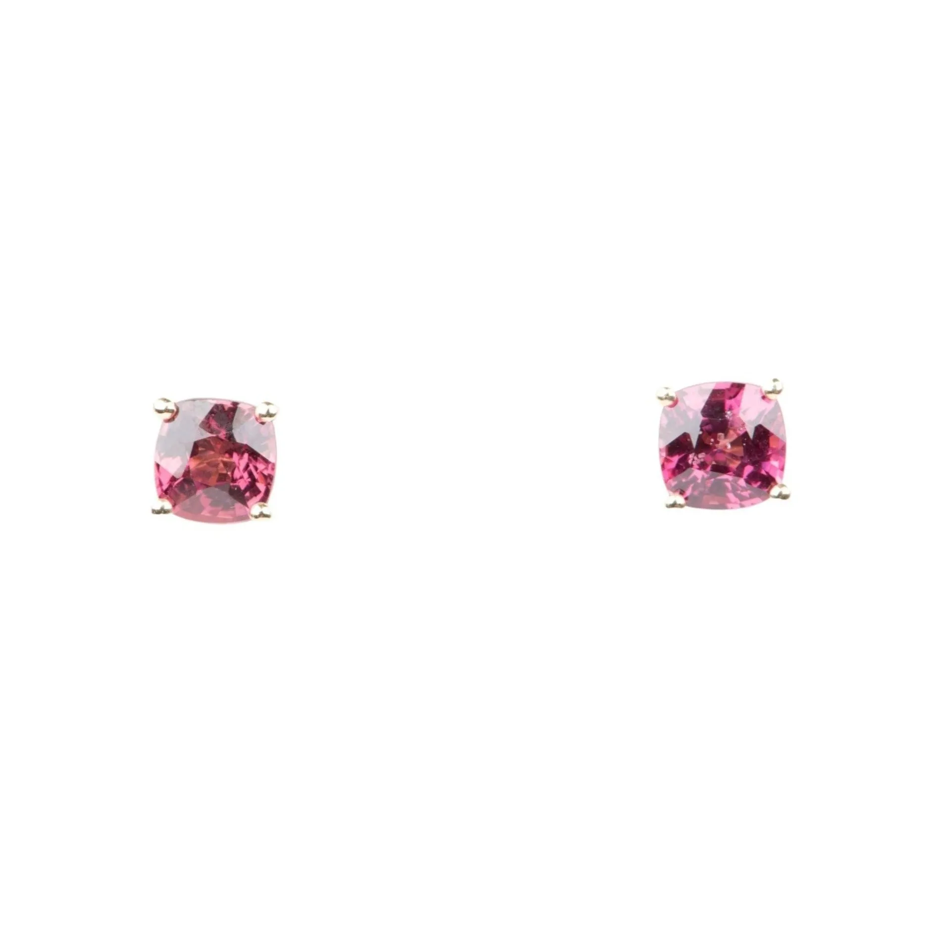 Bright Red Spinel Earrings 14K Gold R3218
