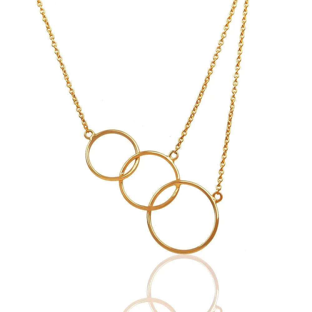 Brio Three Tier 925 Sterling Silver Ring Necklace