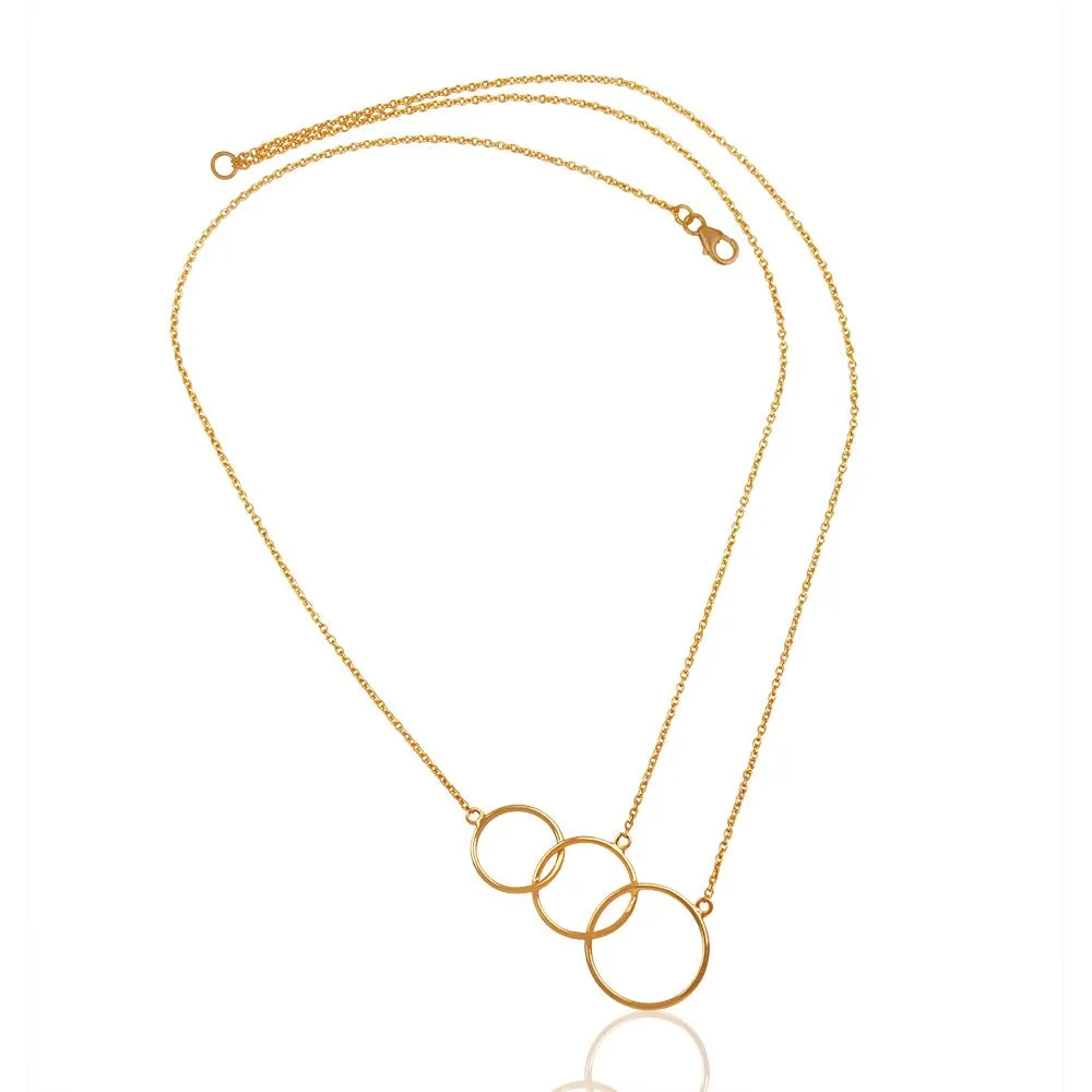 Brio Three Tier 925 Sterling Silver Ring Necklace