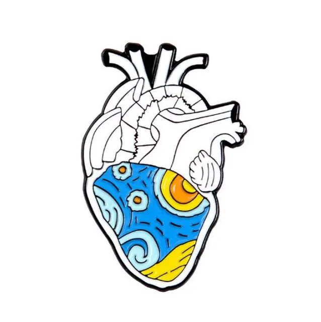 Cartoon Fun Heart Modeling Enamel Pin
