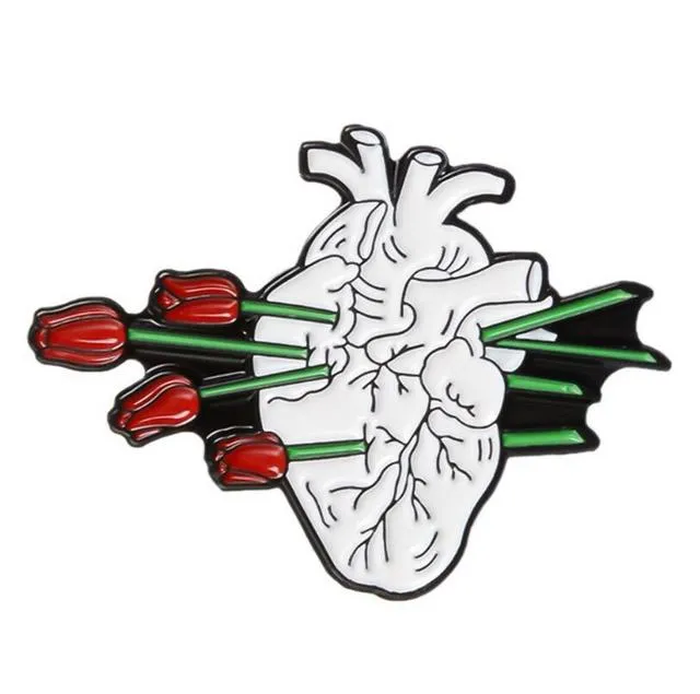 Cartoon Fun Heart Modeling Enamel Pin