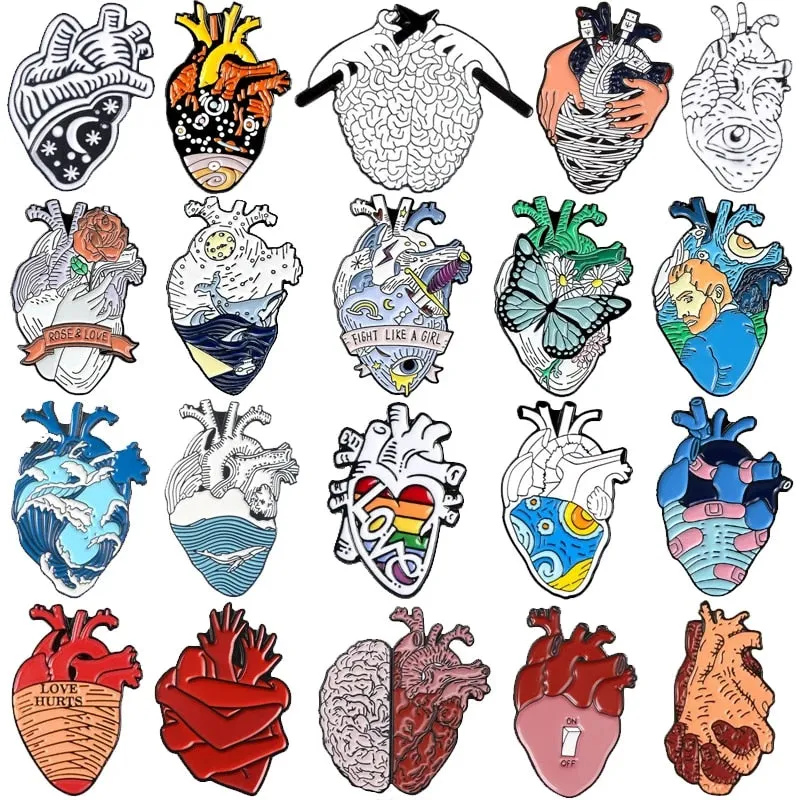 Cartoon Fun Heart Modeling Enamel Pin