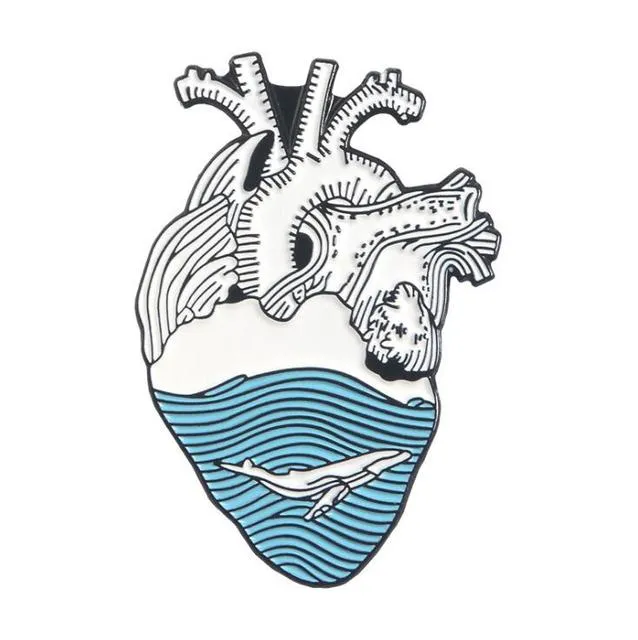 Cartoon Fun Heart Modeling Enamel Pin