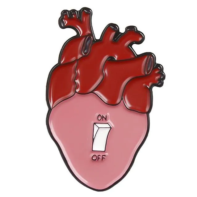 Cartoon Fun Heart Modeling Enamel Pin