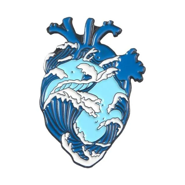 Cartoon Fun Heart Modeling Enamel Pin