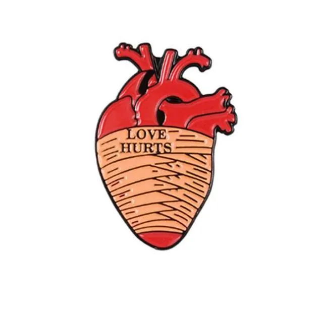 Cartoon Fun Heart Modeling Enamel Pin