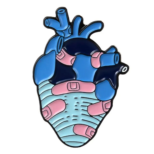 Cartoon Fun Heart Modeling Enamel Pin