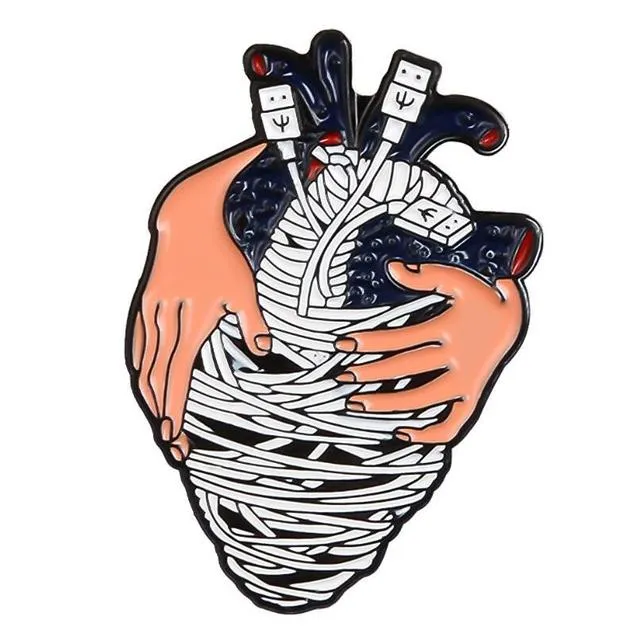 Cartoon Fun Heart Modeling Enamel Pin