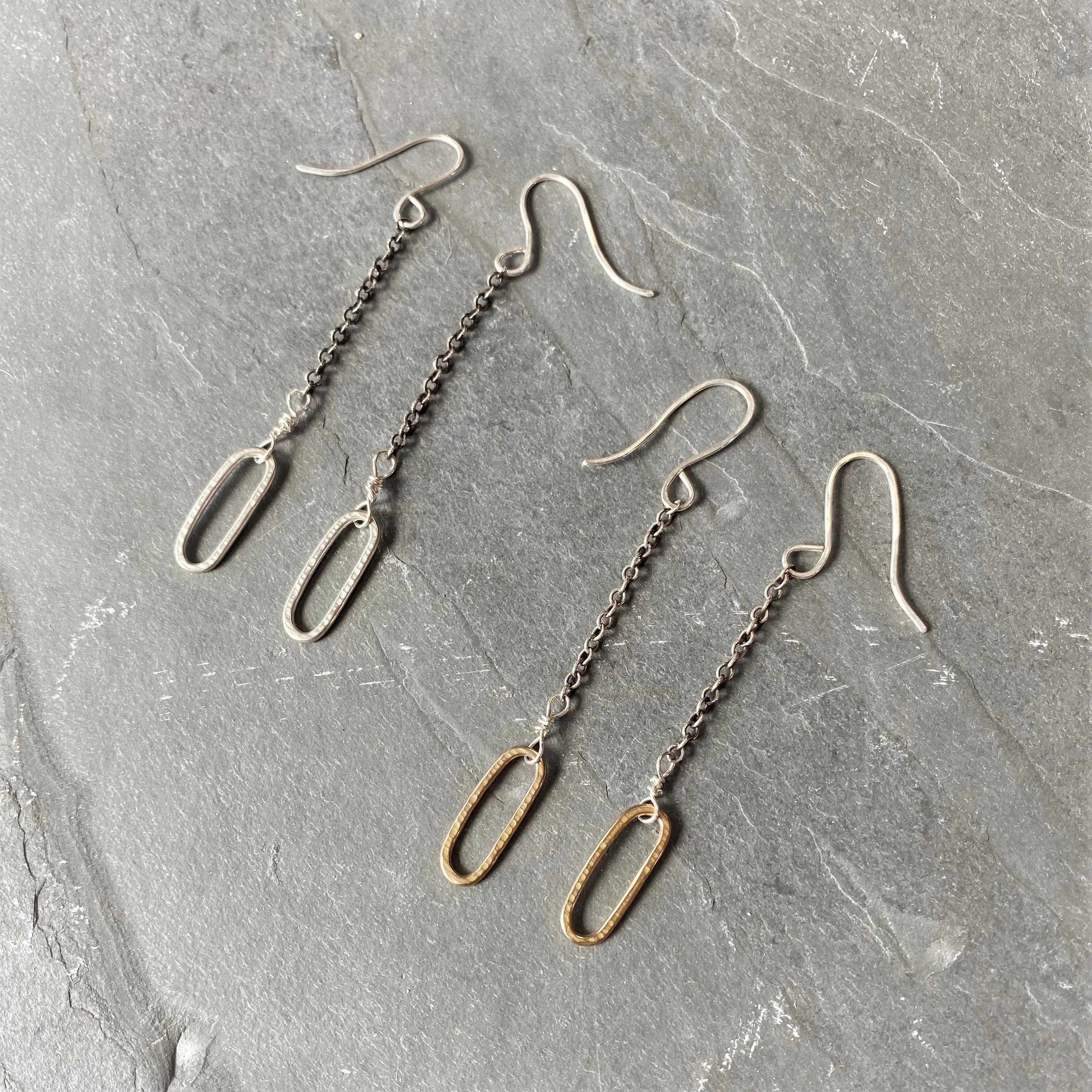 CHAIN-GES DROP EARRINGS SILVER