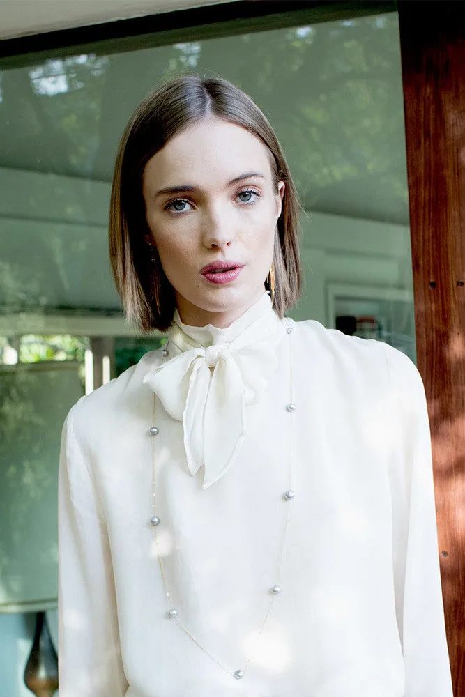 Chan Luu Floating Pearl Layering Necklace