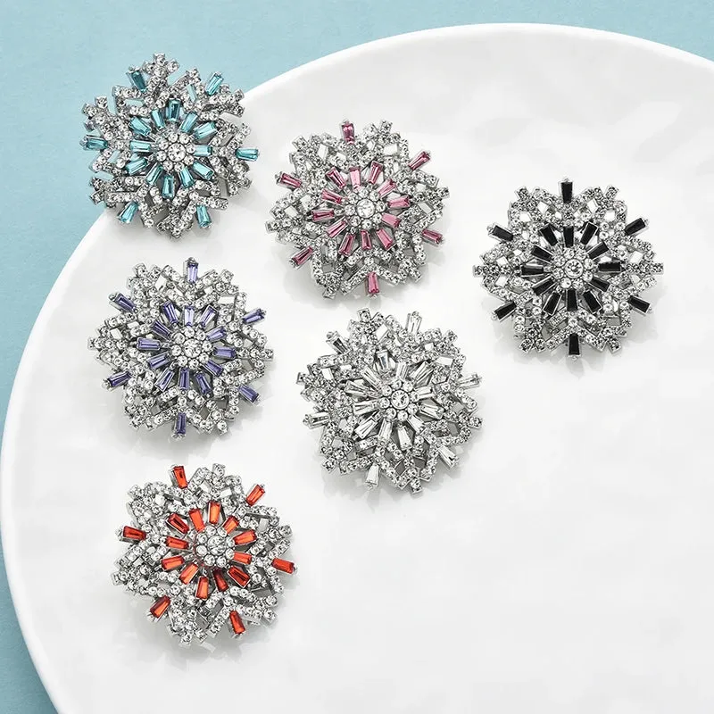 Christmas Snowflake Brooches