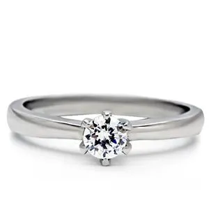 CJ158TK Wholesale Stainless Steel Round Cut Cubic Zirconia Promise Ring