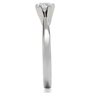 CJ158TK Wholesale Stainless Steel Round Cut Cubic Zirconia Promise Ring
