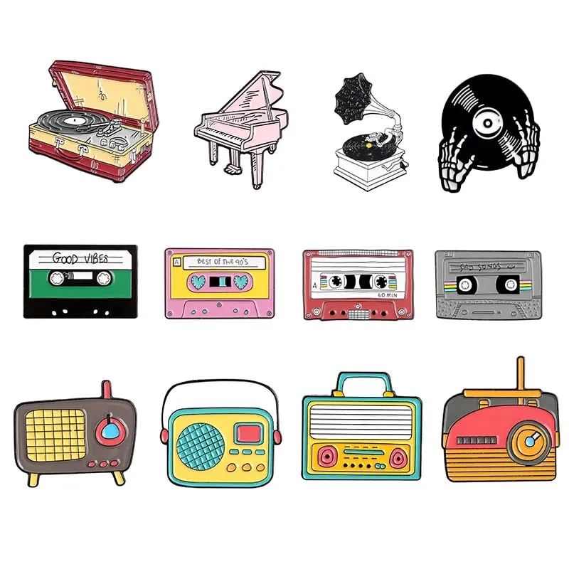 Classic Recoder Retro Metal Enamel Pin