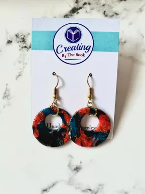 Colorful Clay Drop Hoop Earrings