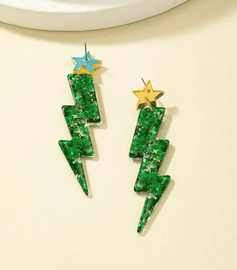Confetti Glitter Tortoise shell dangle | colourful acetate laser cut | acrylic lightnight shaped earrings | christmas gift