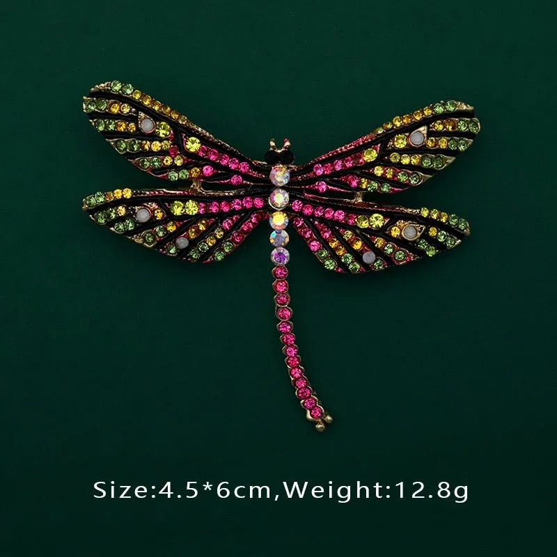 Creative Enamel Female Suit Bird Dragonfly Animal Pin Brooch