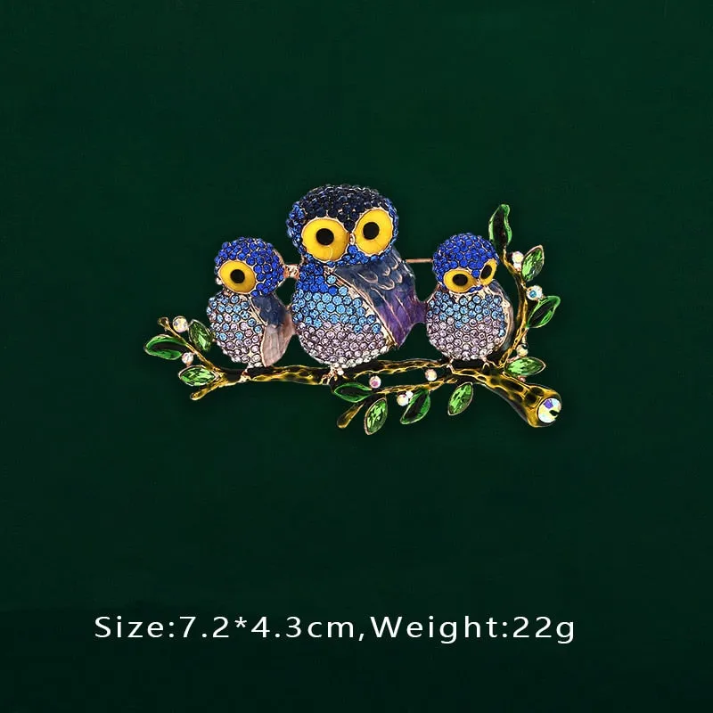 Creative Enamel Female Suit Bird Dragonfly Animal Pin Brooch
