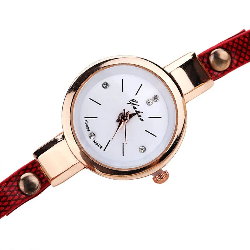 Creative Fashion Wrist Quartz Watches Women Leather Strap Band Popular Watch Shopping Travel Casual Quartz-watch