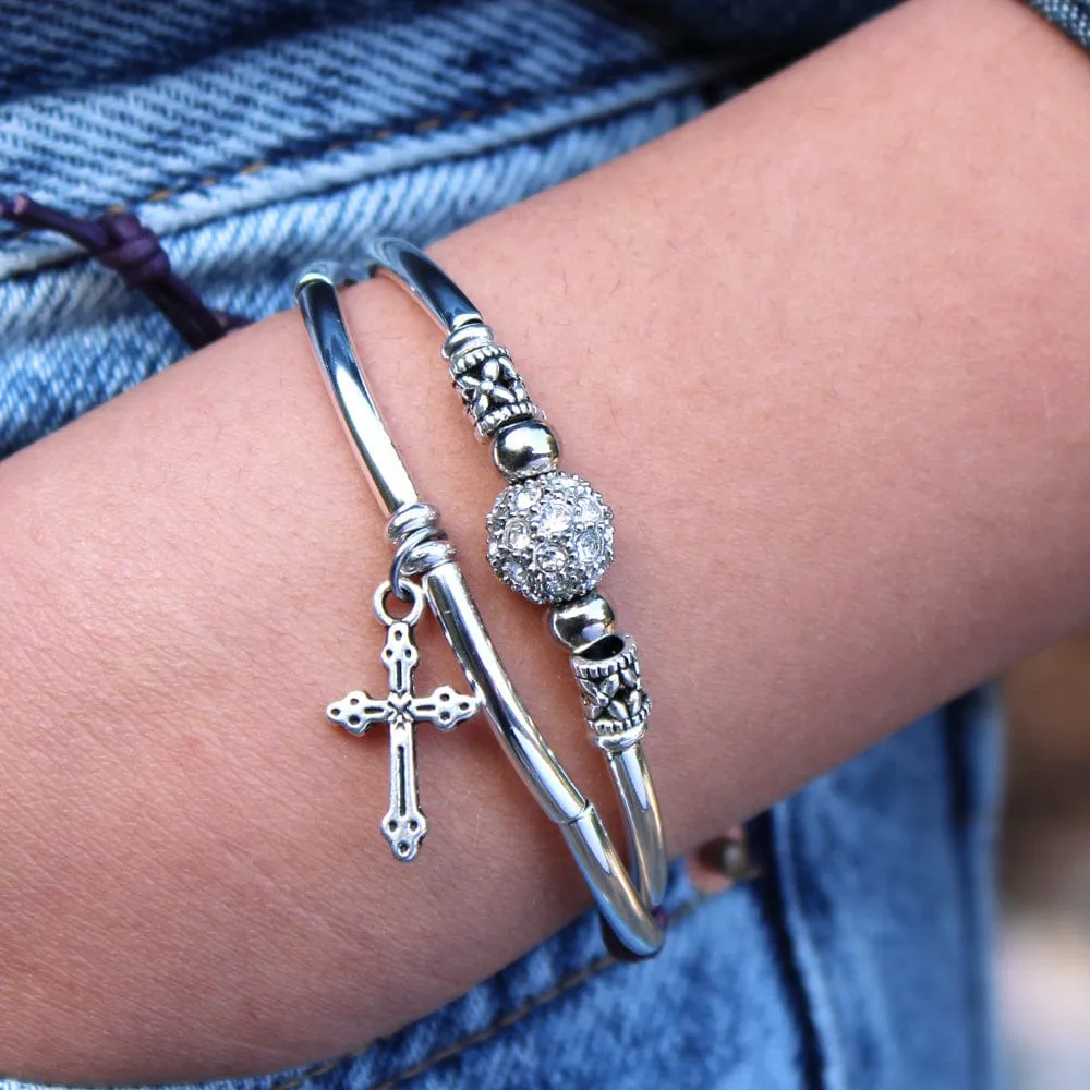 Cross Charm Delicate Silver