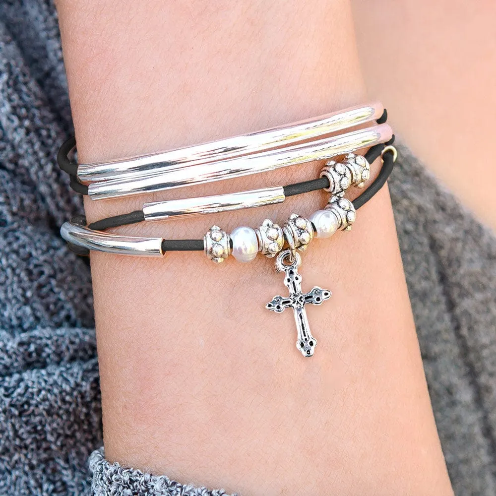 Cross Charm Delicate Silver