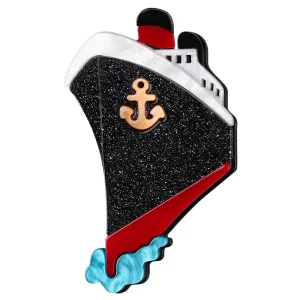 Cruise Ship Acrylic Brooch