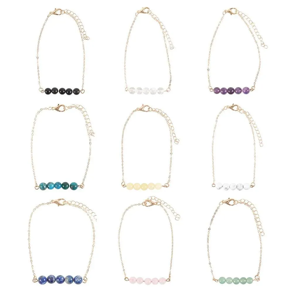 Crystal Beaded Chain Bracelets