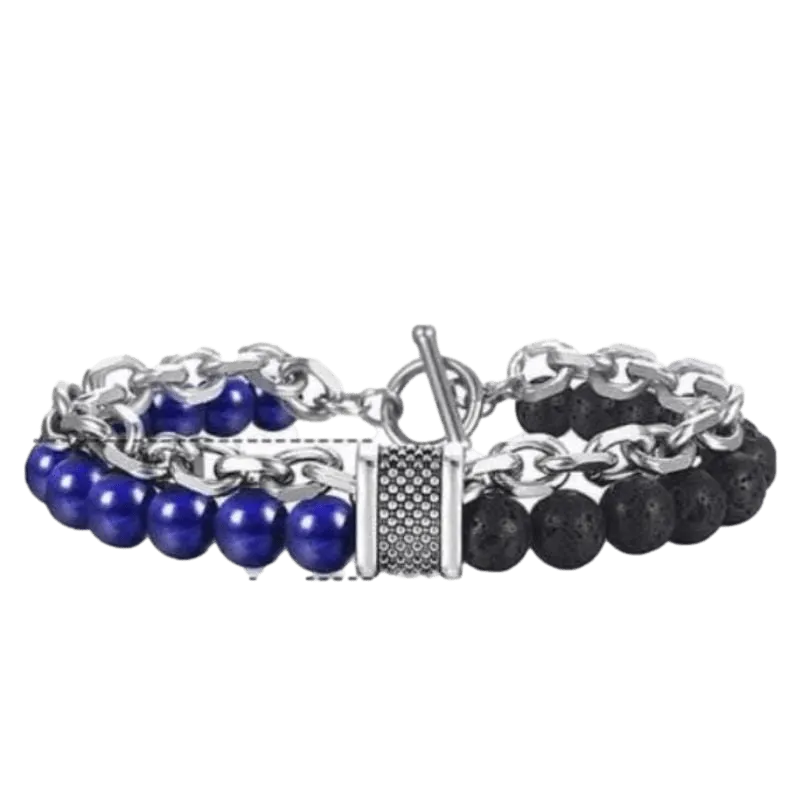 Cuban Link Stainless Steel Beaded Bracelets
