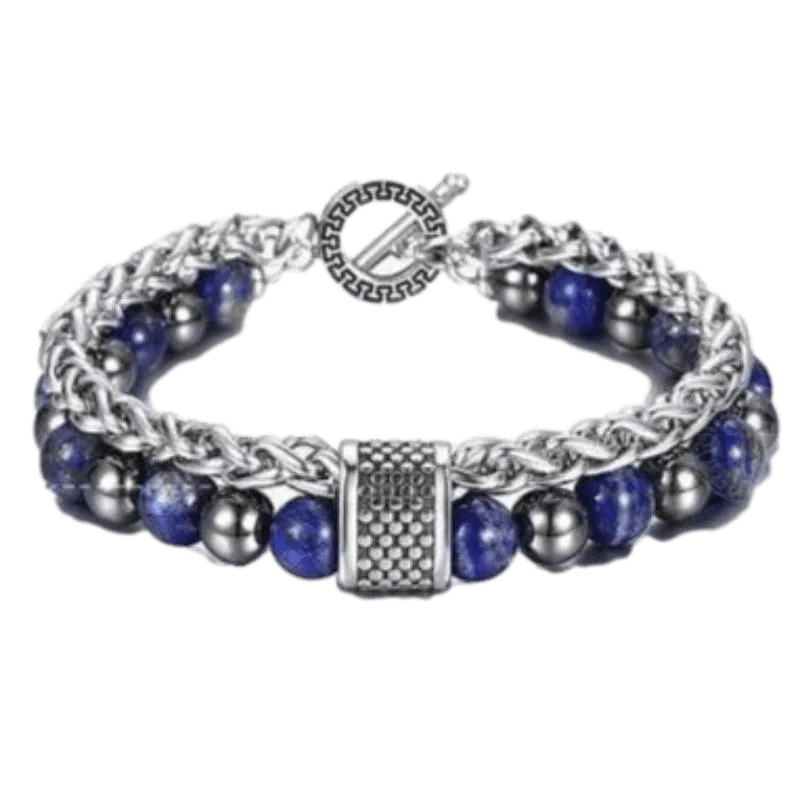 Cuban Link Stainless Steel Beaded Bracelets