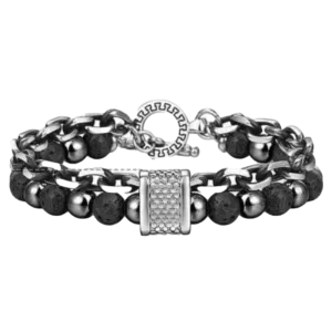 Cuban Link Stainless Steel Beaded Bracelets