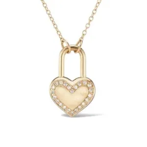 Custom Heart Padlock Necklace