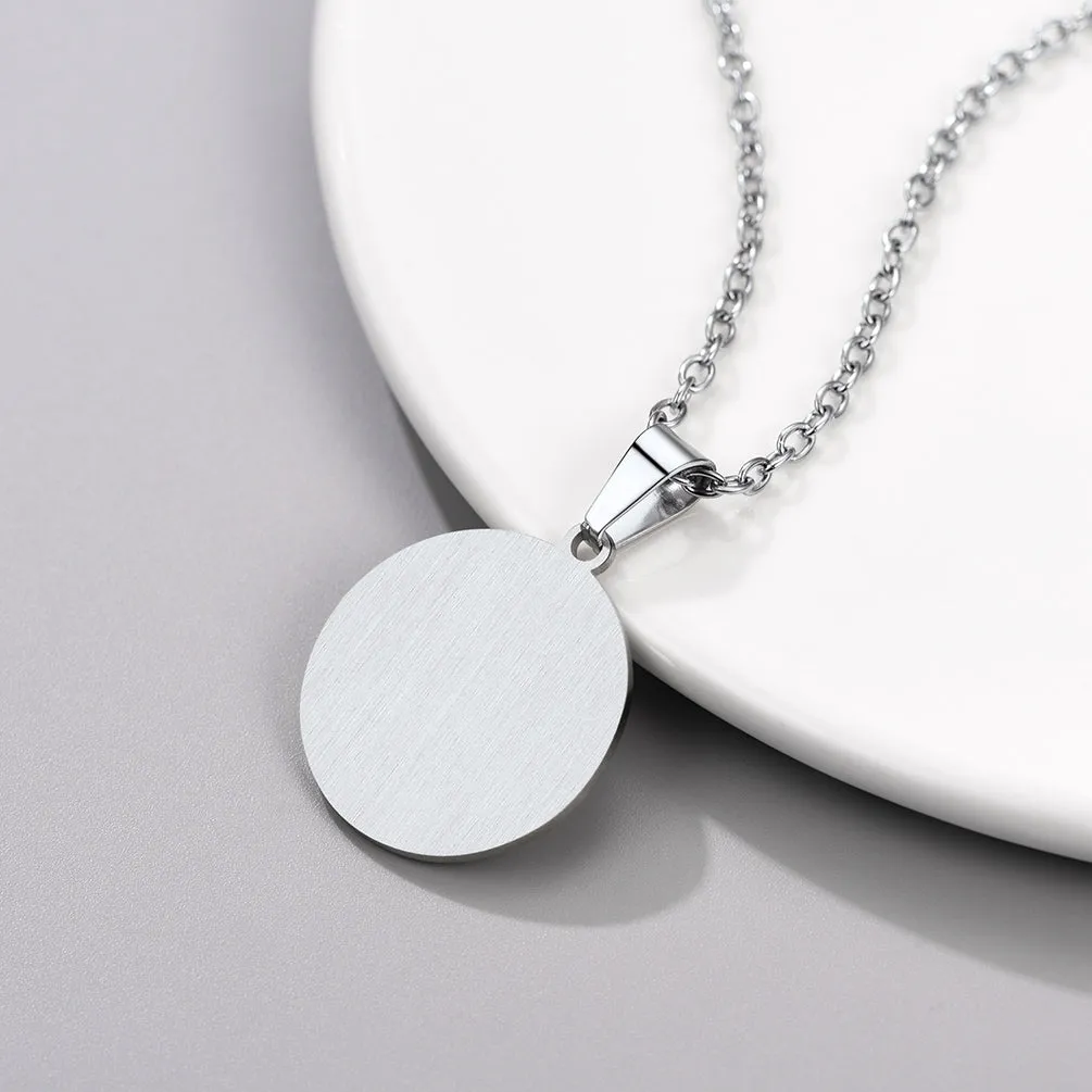 Custom Number Baseball Disc Necklace Chain for Men