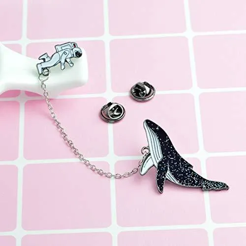 Cute Enamel Lapel Pin Set, 6pcs Cartoon Brooch Pin Badges for Clothes Bags Backpacks