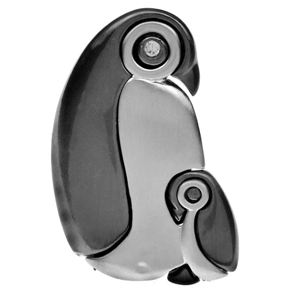 Cute Penguin Mother And Baby Brooches For Women