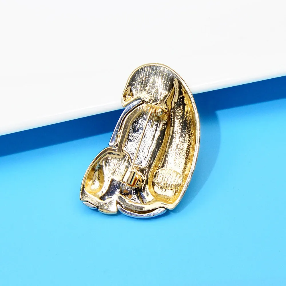 Cute Penguin Mother And Baby Brooches For Women