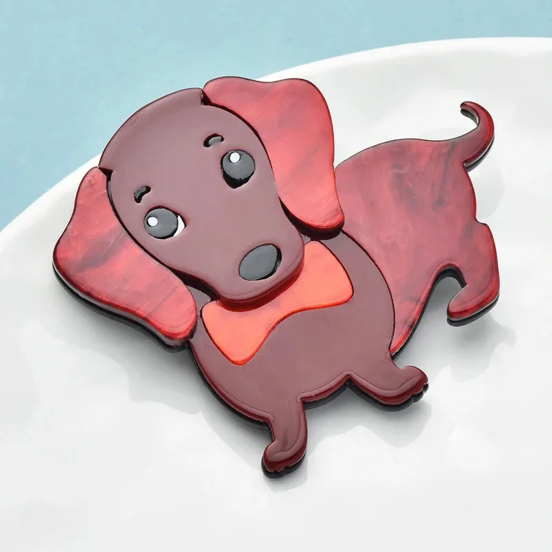 Dachshund Sausage Dog Acrylic Brooch