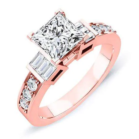 Daisy - GIA Natural Princess Diamond Engagement Ring