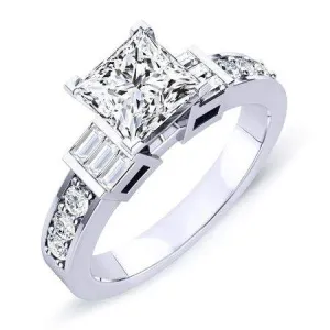 Daisy - GIA Natural Princess Diamond Engagement Ring