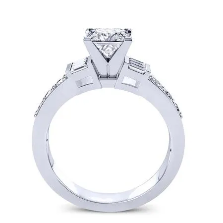 Daisy - GIA Natural Princess Diamond Engagement Ring