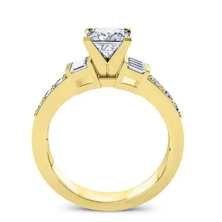 Daisy - GIA Natural Princess Diamond Engagement Ring