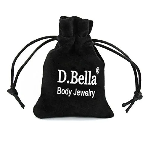 D.Bella Surgical Stainless Steel 20G 8mm Nose Rings Hoop L Shaped Bone Screw Nose Rings Studs 32pcs Nose Piercing Jewelry Set