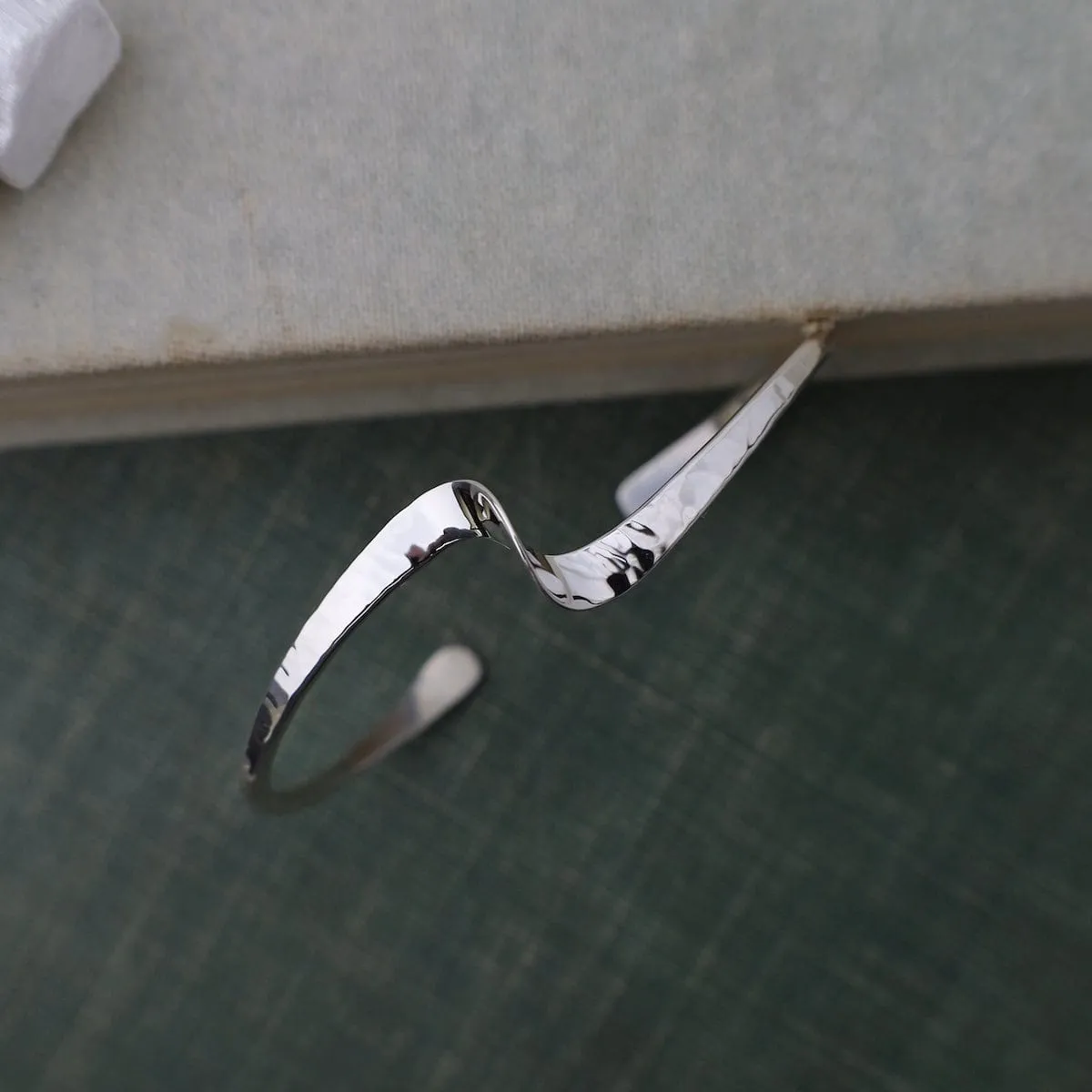 Delicate Hammered Swirl Cuff