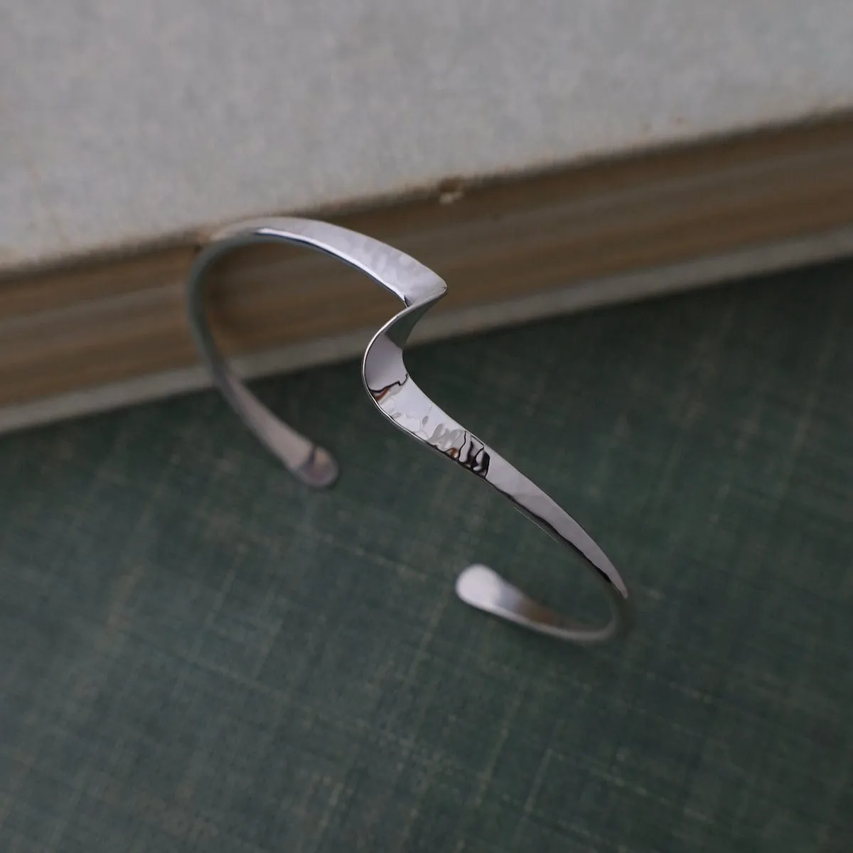 Delicate Hammered Swirl Cuff