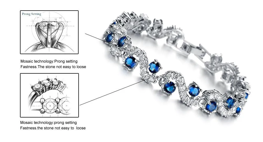 Delicate  Rhinestones Tennis Bracelet For Woman
