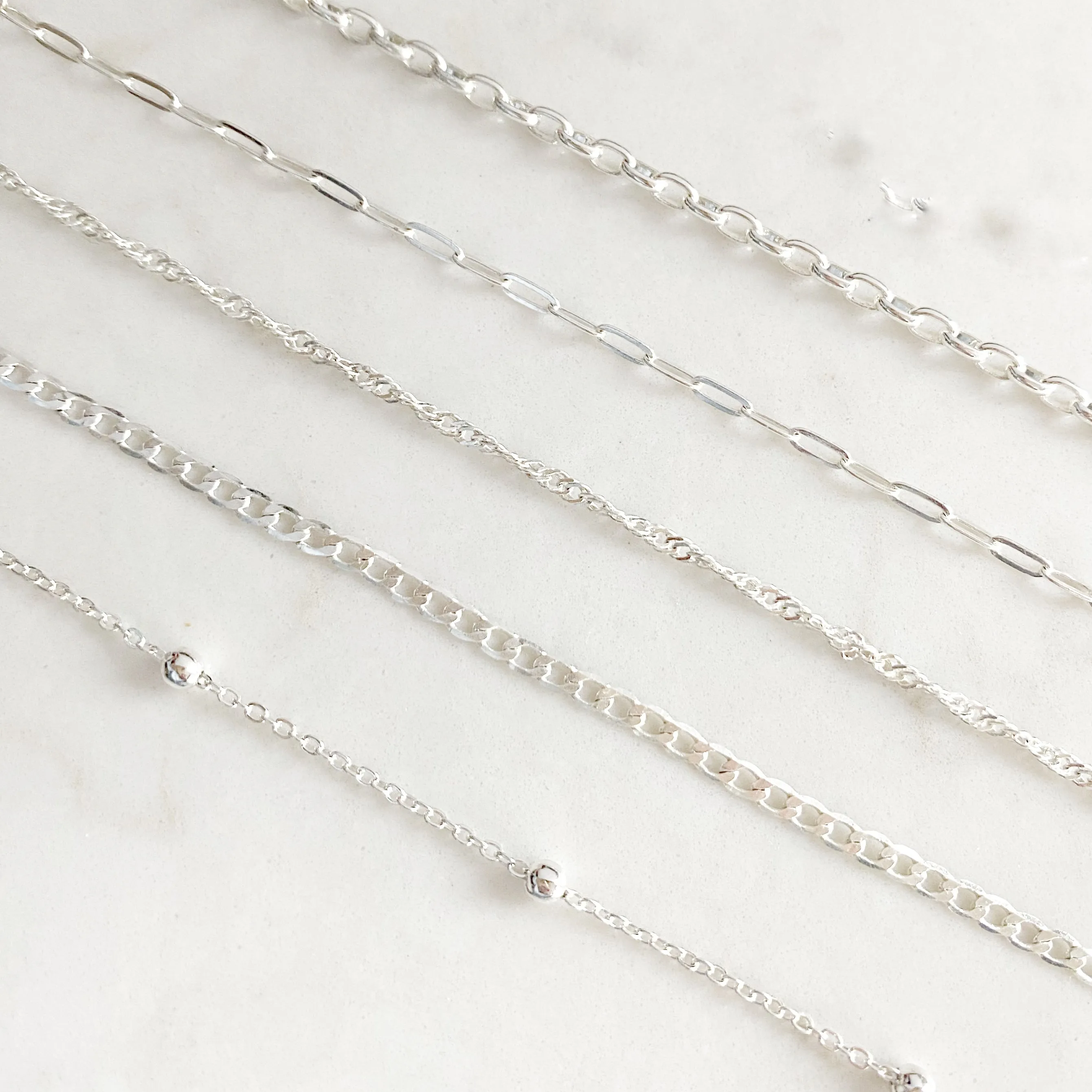 Delicate Silver Chain Bracelets
