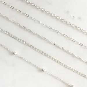 Delicate Silver Chain Bracelets