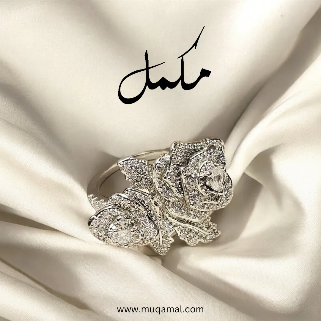 Diamond Cut Zircon Flower Ring